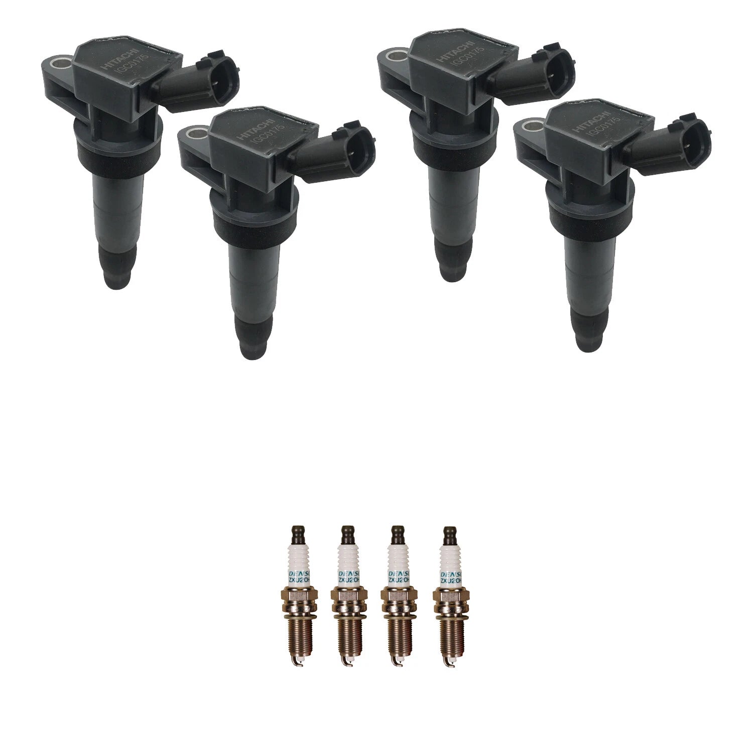 Set of 4 Ignition Coils & Spark Plugs for Kia Optima Sonata Hybrid