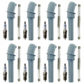 Set of 8 Bosch Platinum Spark Plugs & NGK Coil Boots for E-150 F-150 F-250 5.4 V8