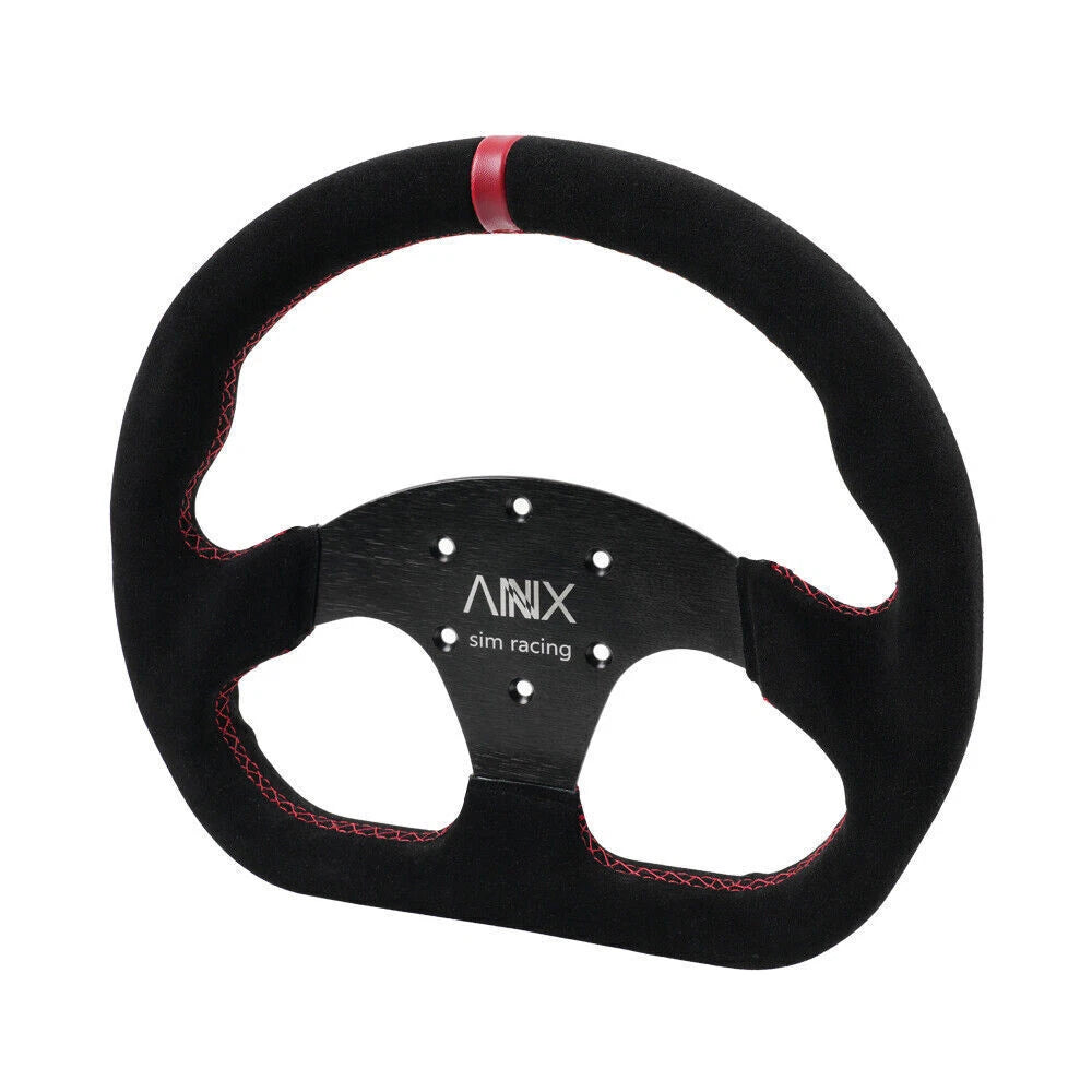 325mm Black Flat Suede Leather Steering Wheel for Universal Fit (All Years)