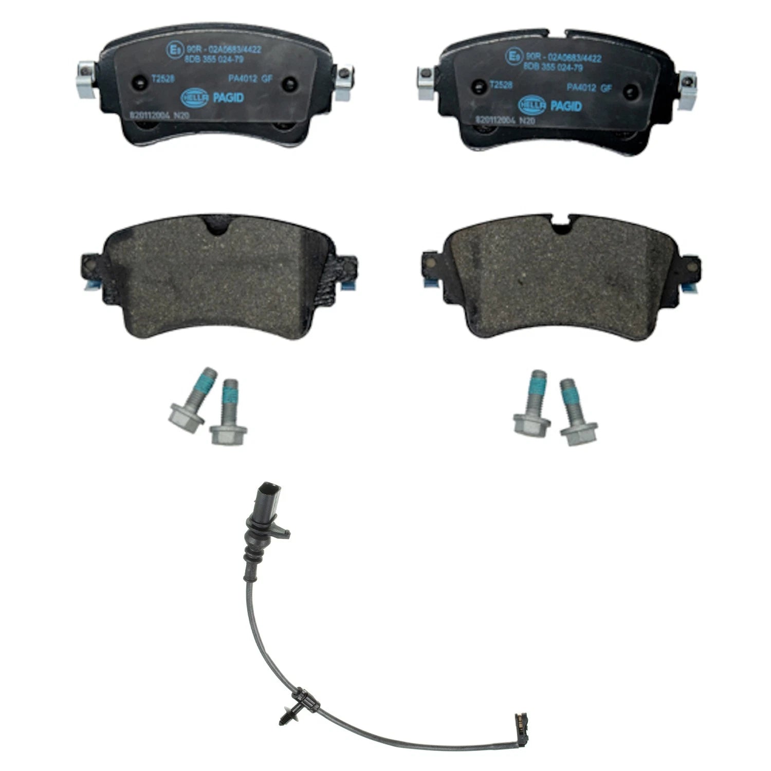 Hella Rear Low-Met Disc Brake Pad w/Sensor for Audi A4 Allroad A5 RS5 (2013–2020)