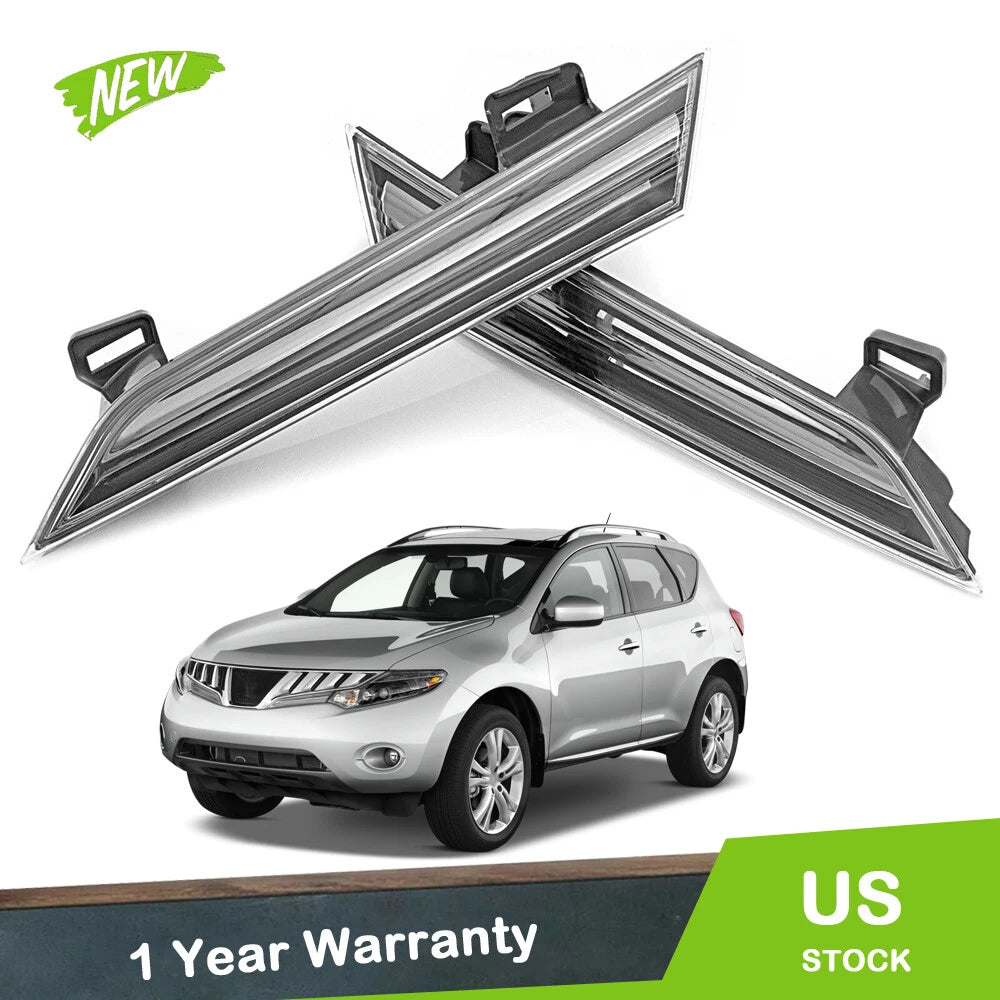 Pair Headlight Reflector Panels for Nissan Murano (2009–2014) Dark Gray