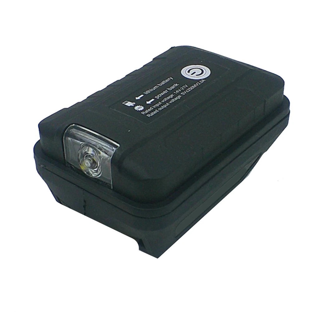 USB Adapter for 4PIN Batteries (20V to 5V) with Flashlight