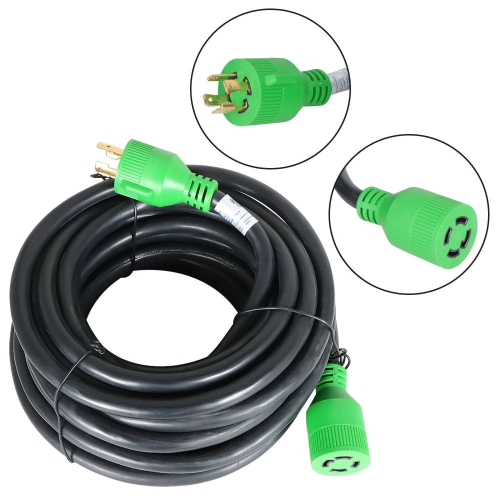 50 Foot Generator Extension Cord 4 Prong 30 Amp Power Cable