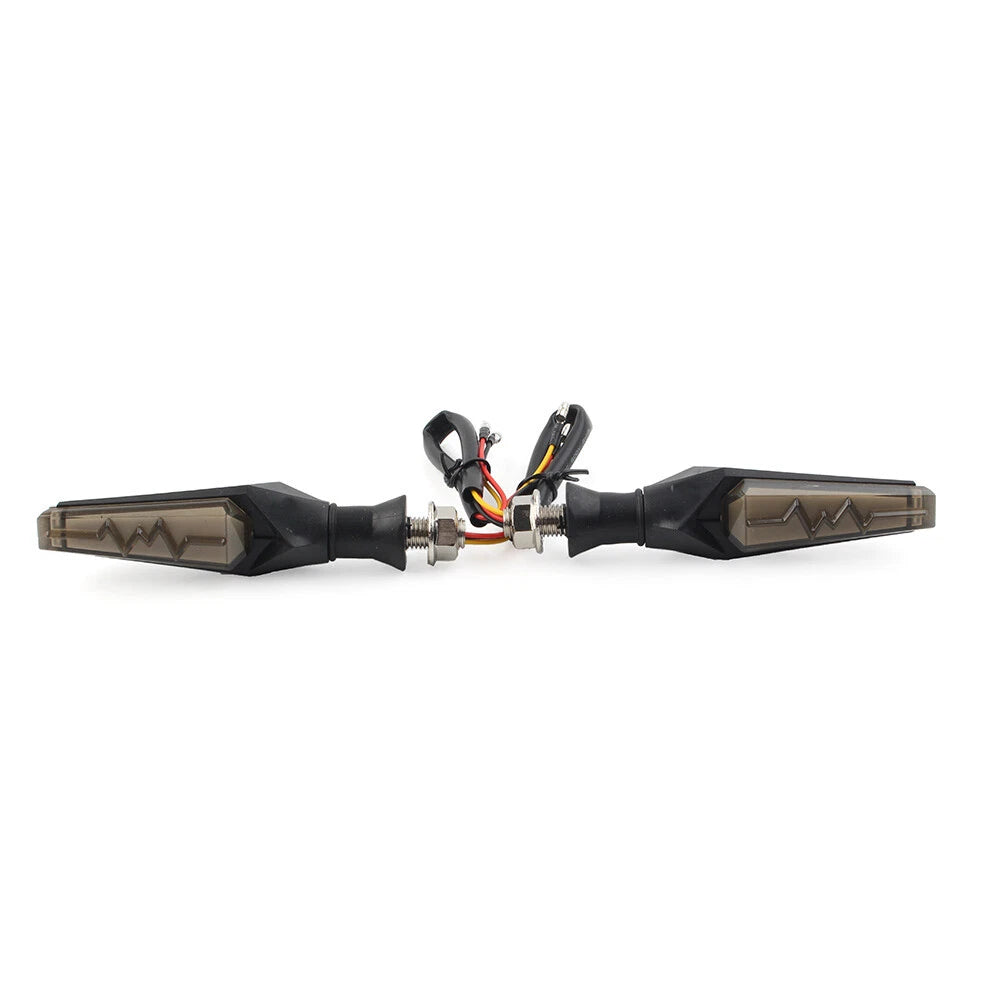 1 Pair LED Flowing Turn Signal Amber Light for Motorcycle