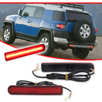 2X Red Lens Full LED Lower Bumper Reflector Lights for Toyota FJ Cruiser (2007–2014)