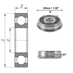Deep Groove Ball Bearing 10x35x11mm for Scooter/Skateboard (1 Pc)