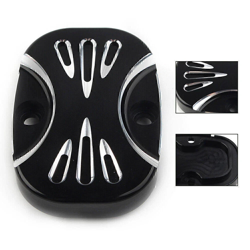 CNC Cut Rear Brake Master Cylinder Cover for Harley Electra Glide Road King