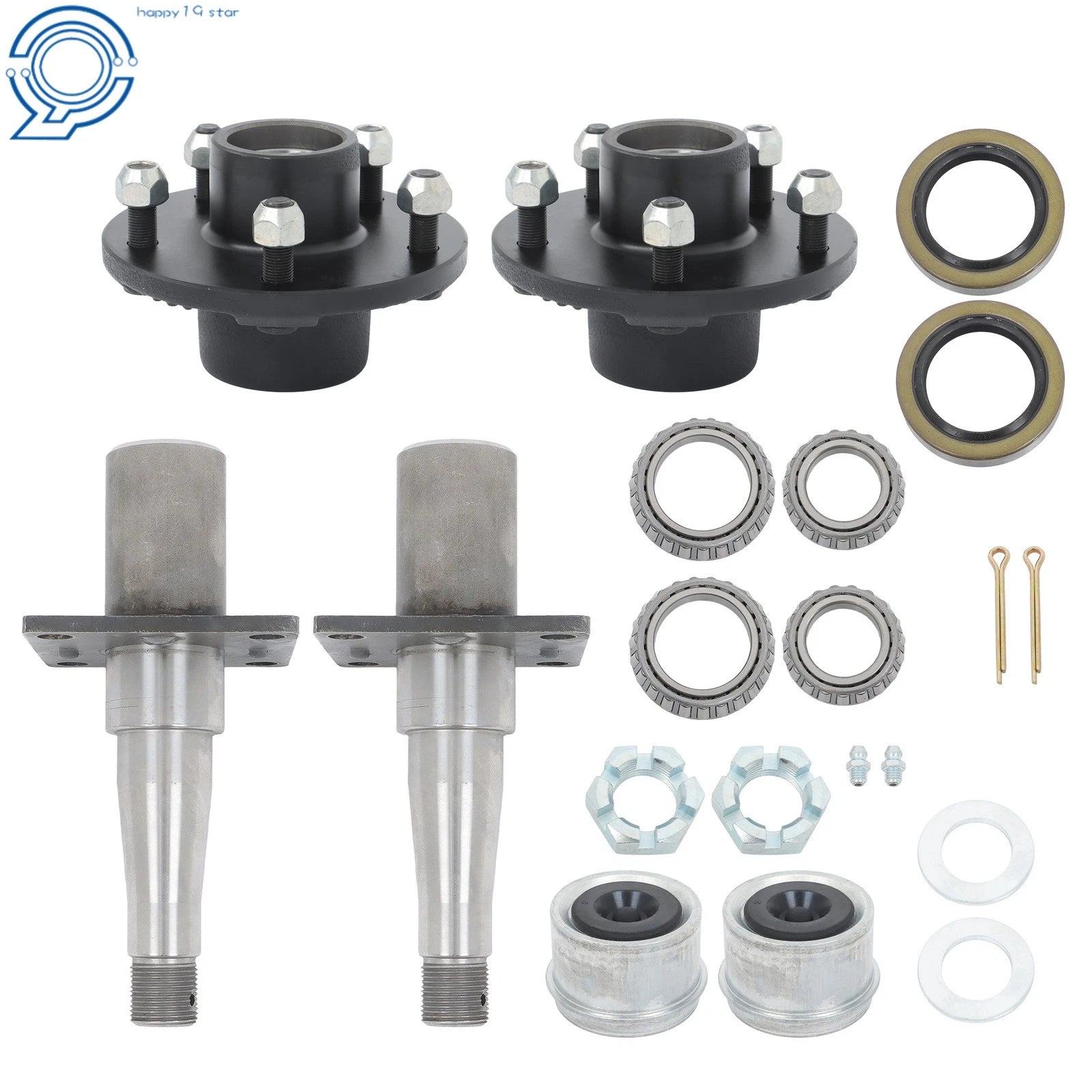 Trailer Hub Kit for 3500lbs Axle (8.25" x 1.75", 5 on 5)