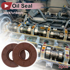 Set of 2 Oil Seal Rotary Shaft Seal FKM Rubber 20x47x10mm for Various Models