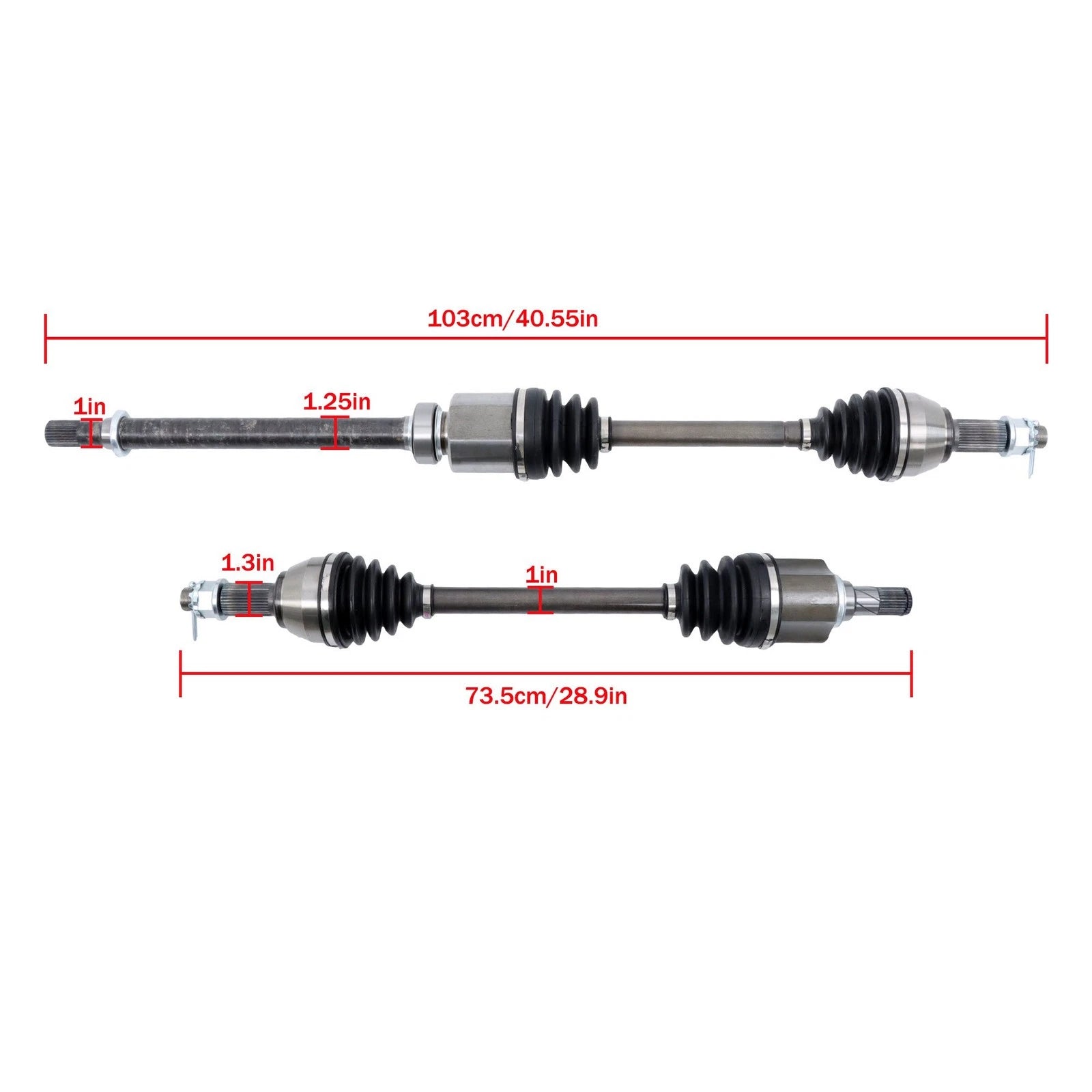 Set of 2 CV Axle Assemblies for Nissan Altima 2.5L L4 (2002–2006)