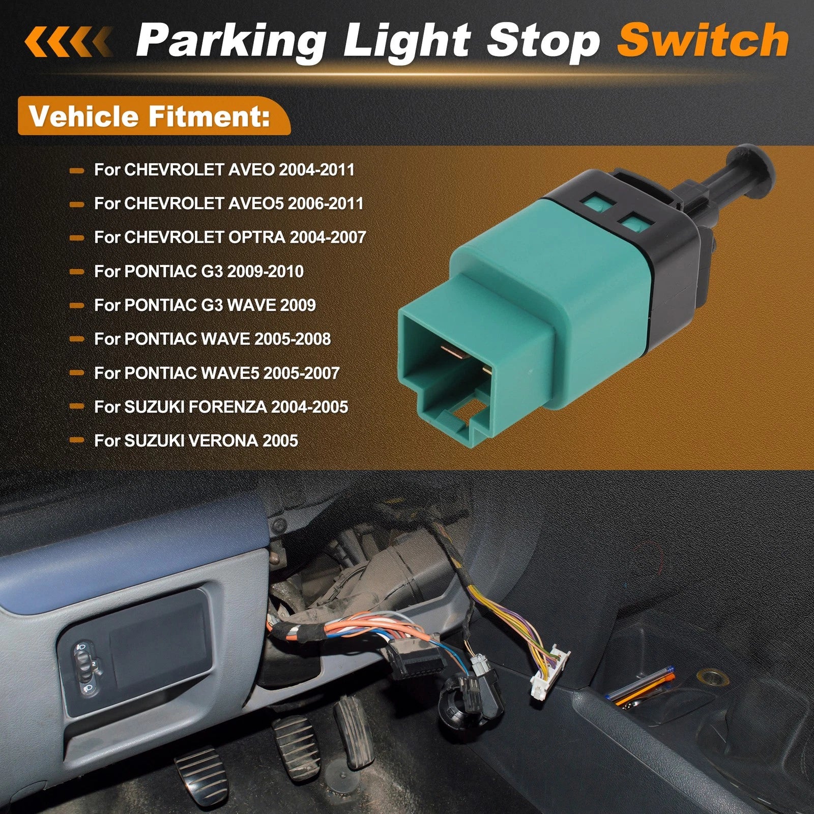 Brake Light Switch for Chevrolet Aveo (2004–2011) 3774085Z00