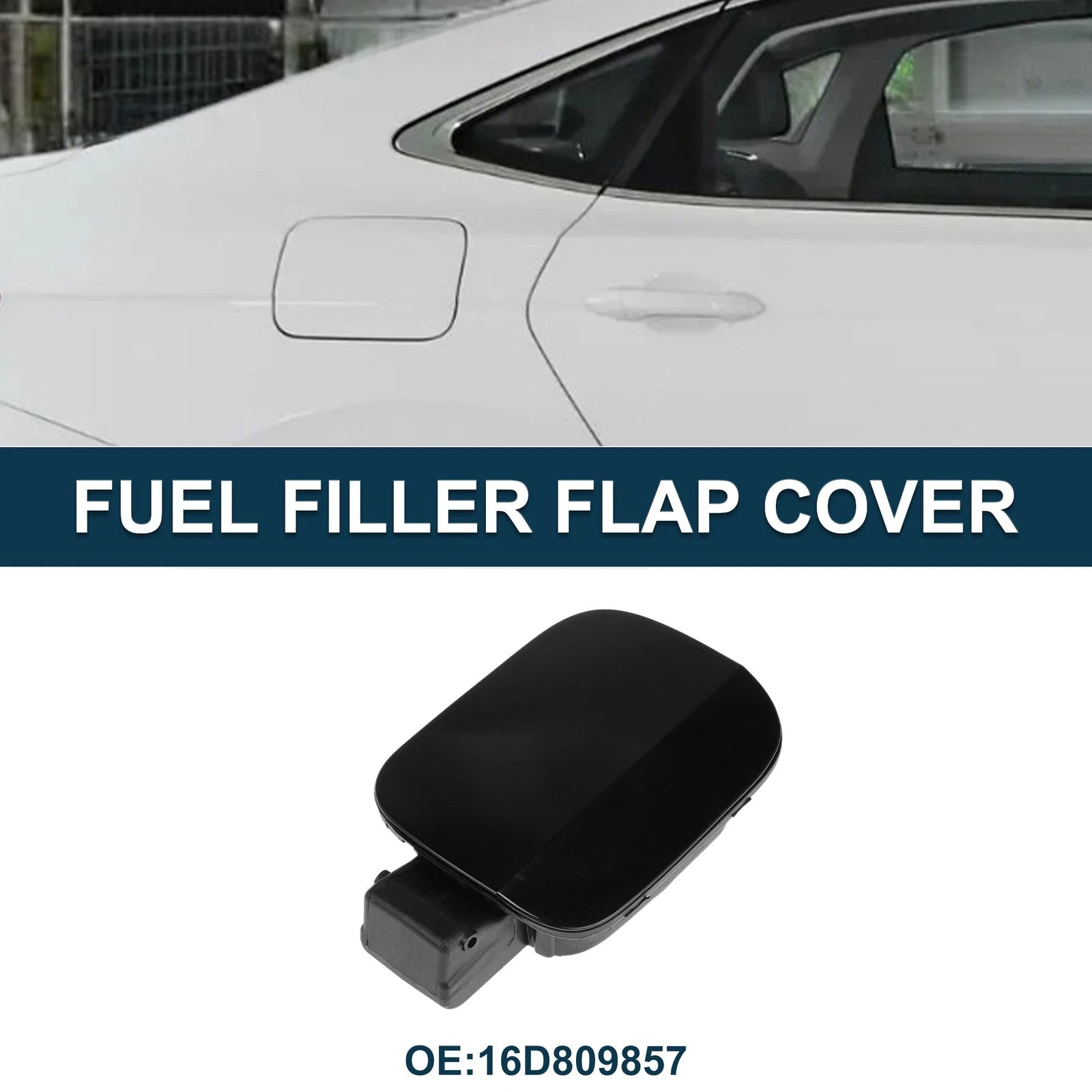 Fuel Tank Door Cap for Volkswagen Jetta (2012–2018) - Black Filler Flap Cover
