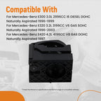 Cup Holder Rear Console for Mercedes-Benz E-Class (1996–2003) 2106800114 Black ABS