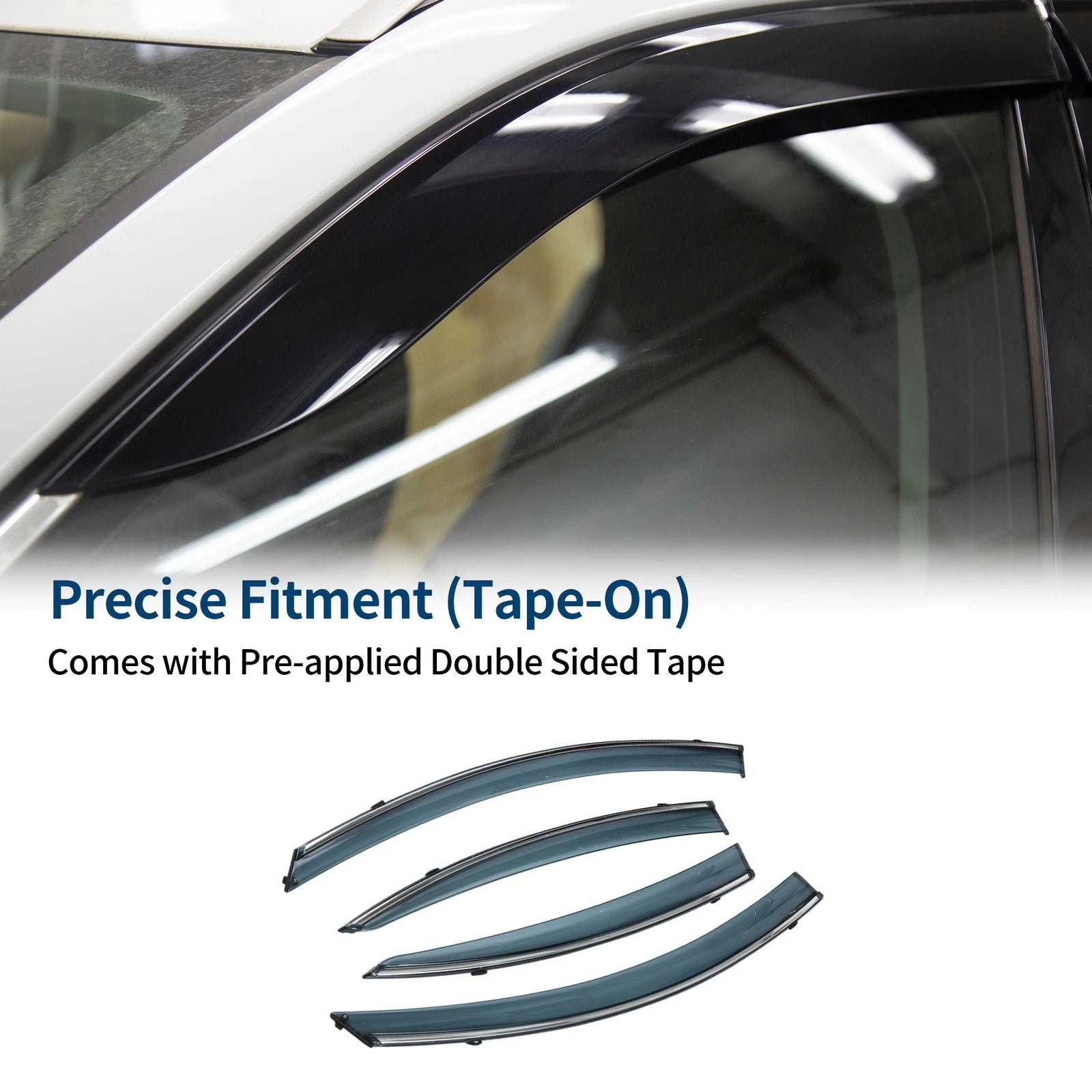 Set of 4 Window Deflectors for Mazda 3 Sedan (2010–2013)