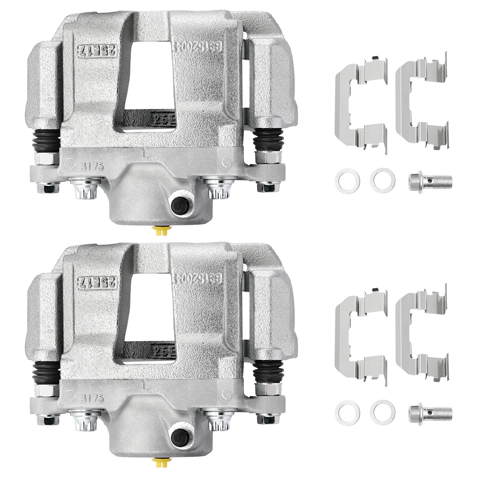 Pair Front Brake Calipers w/ Brackets for Hyundai Sonata Kia Optima (2011–2015)