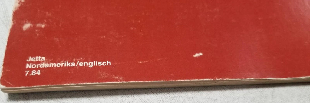 Owners Manual for Volkswagen VW Jetta (1985) OEM