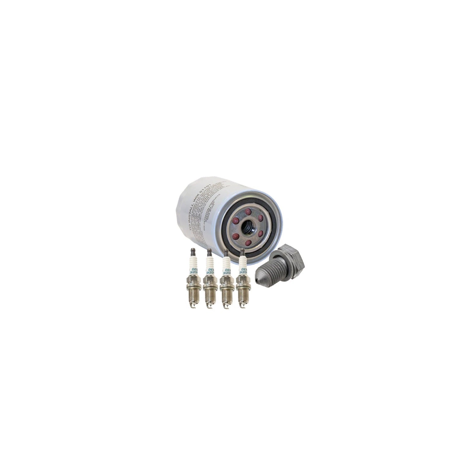 Wix Engine Oil Filter & Denso 4 Iridium Spark Plugs for Audi A4 Quattro (1996–2001)