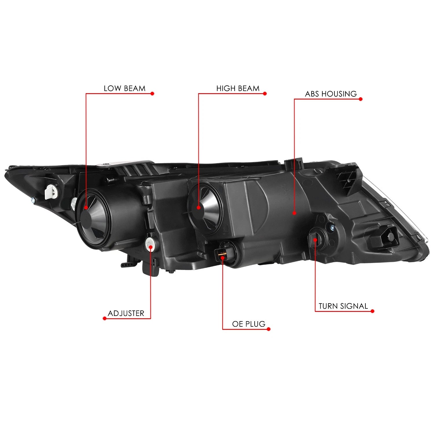Driver Side Projector Headlight Assembly for Kia Optima (2011–2013)