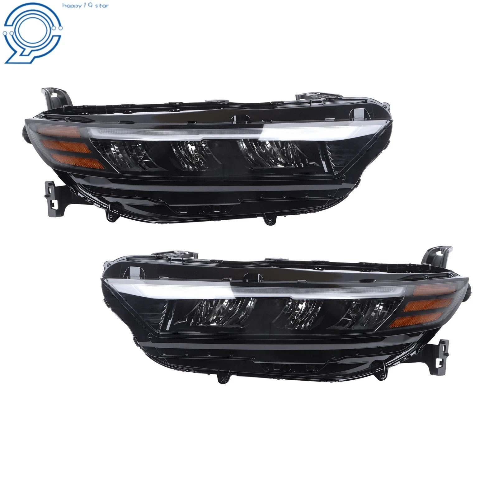 2X Full LED Headlight for Honda Accord (2023–2024) Black w/DRL Pair