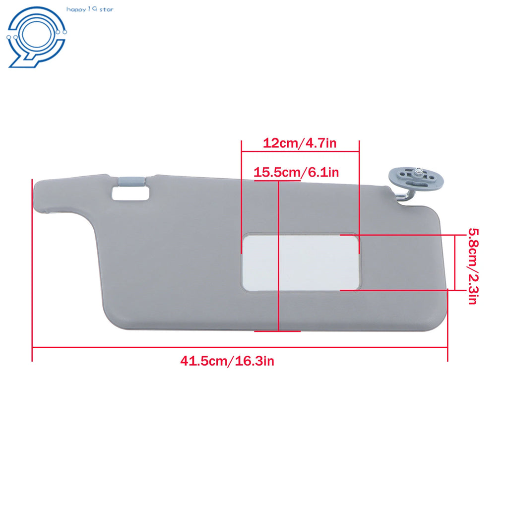 Set of 2 Sun Visors for Honda Civic (1996–2001) Gray LHD