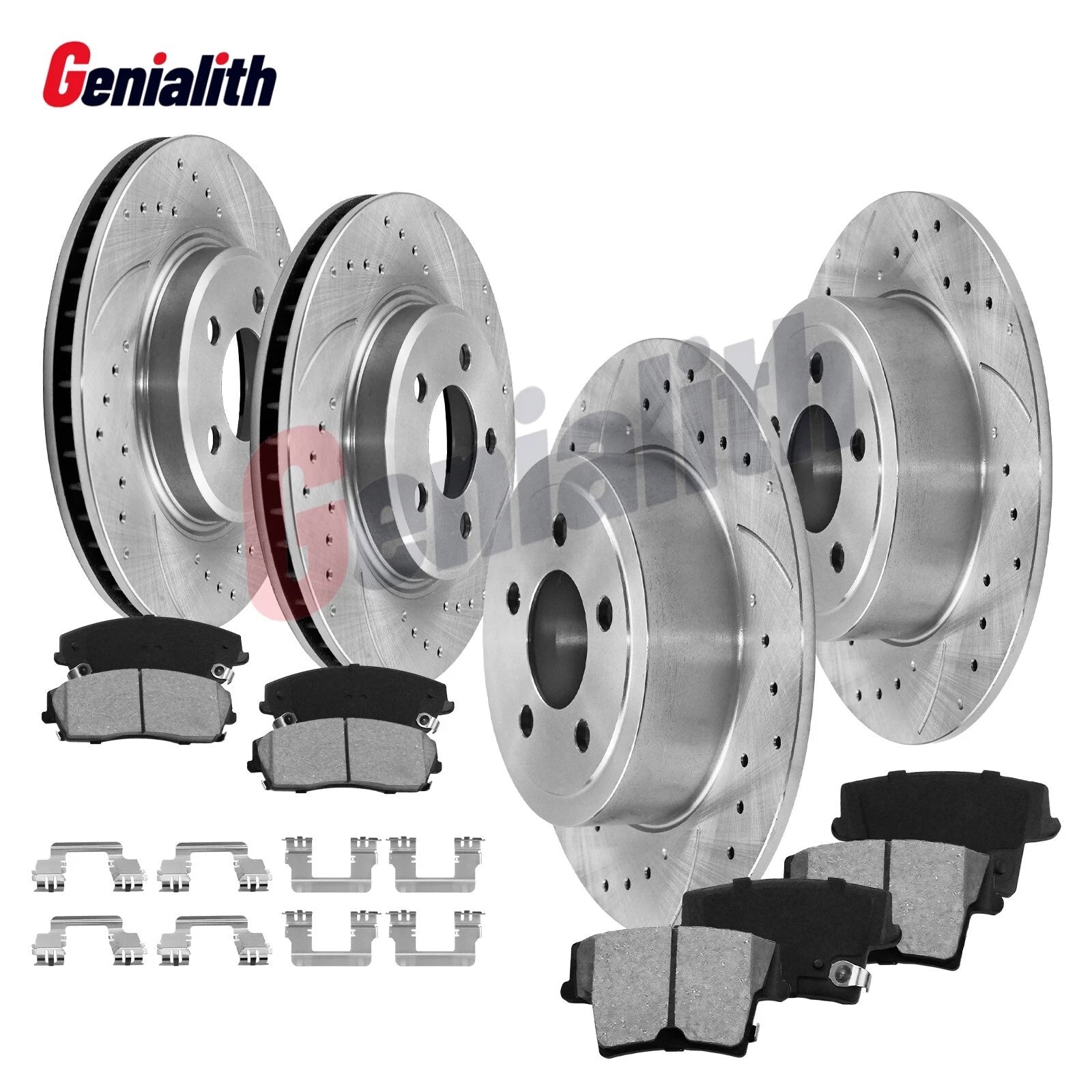 Set of 4 Disc Rotors and Brake Pads for Dodge Charger/Challenger/Magnum (2006–2010)
