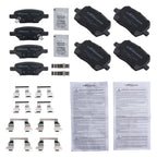 Set of 8 Ceramic Brake Pads for Saturn Aura (2007–2009)
