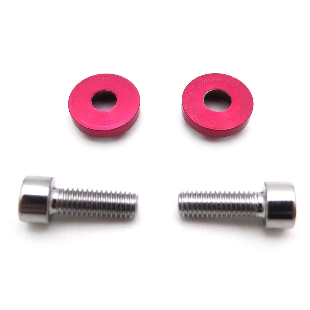 2X Red License Plate Frame Screw Bolt Caps for Car-Truck-Bike