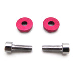 2X Red License Plate Frame Screw Bolt Caps for Car-Truck-Bike