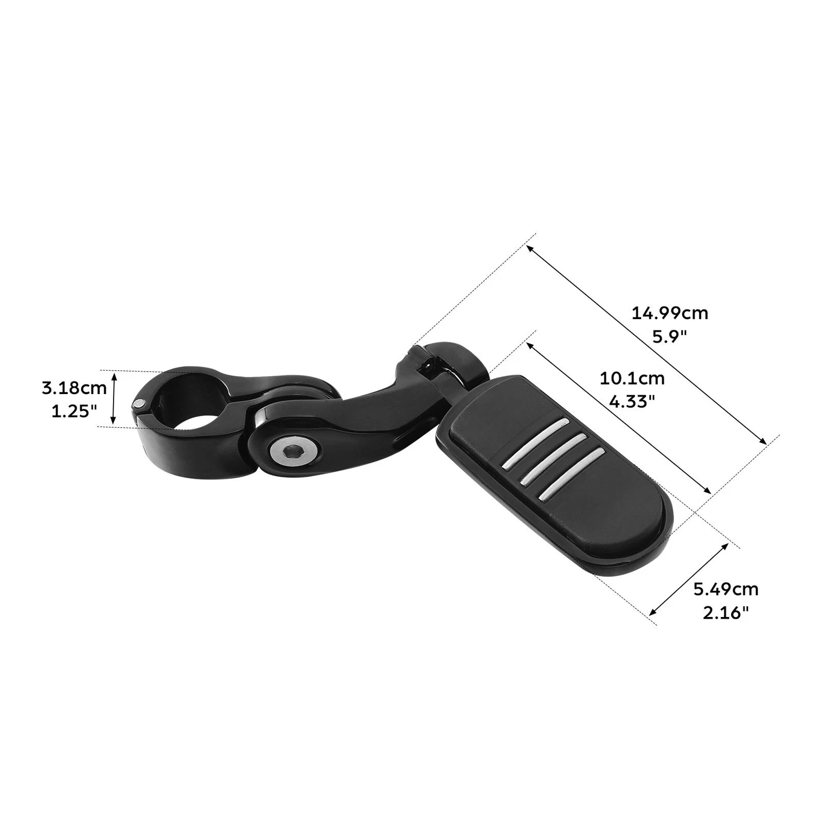 1.25" Short Angled Highway Pegs for Harley
