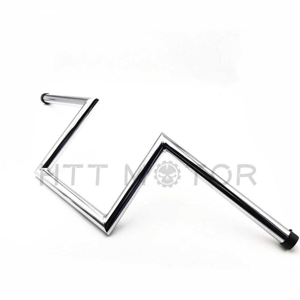Chrome 7" Smooth Z-Bar Handlebars for Harley Sportster Dyna