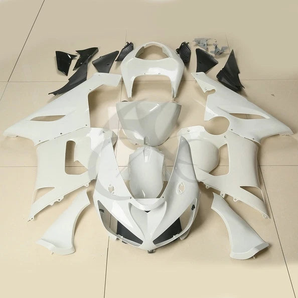 Unpainted White Injection Fairings for Kawasaki Ninja ZX6R ZX636 (2005–2006)