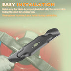 3Pcs 17.25" High Lift Lawn Mower Blades for Troy Bilt Craftsman Cub Cadet