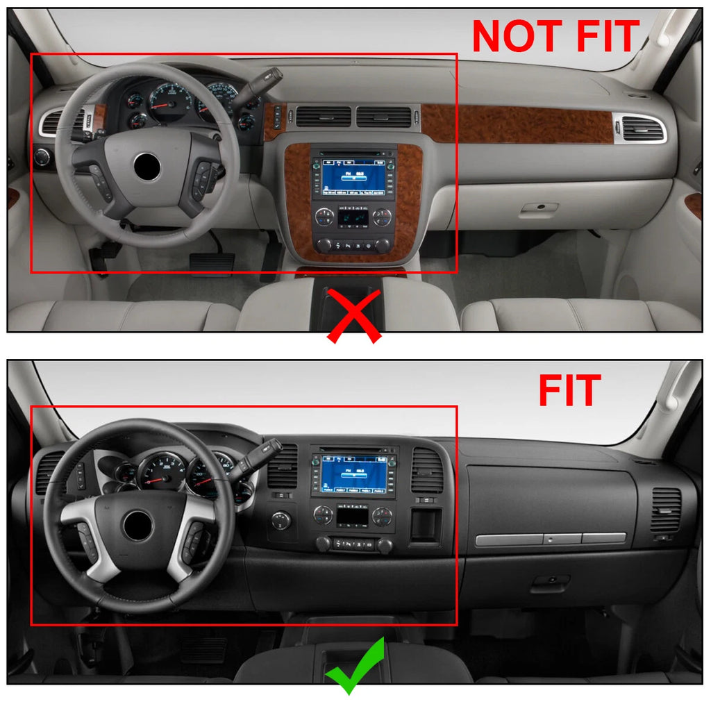 Black Dash Cover for Silverado 1500 (2007–2013) Textured Overlay