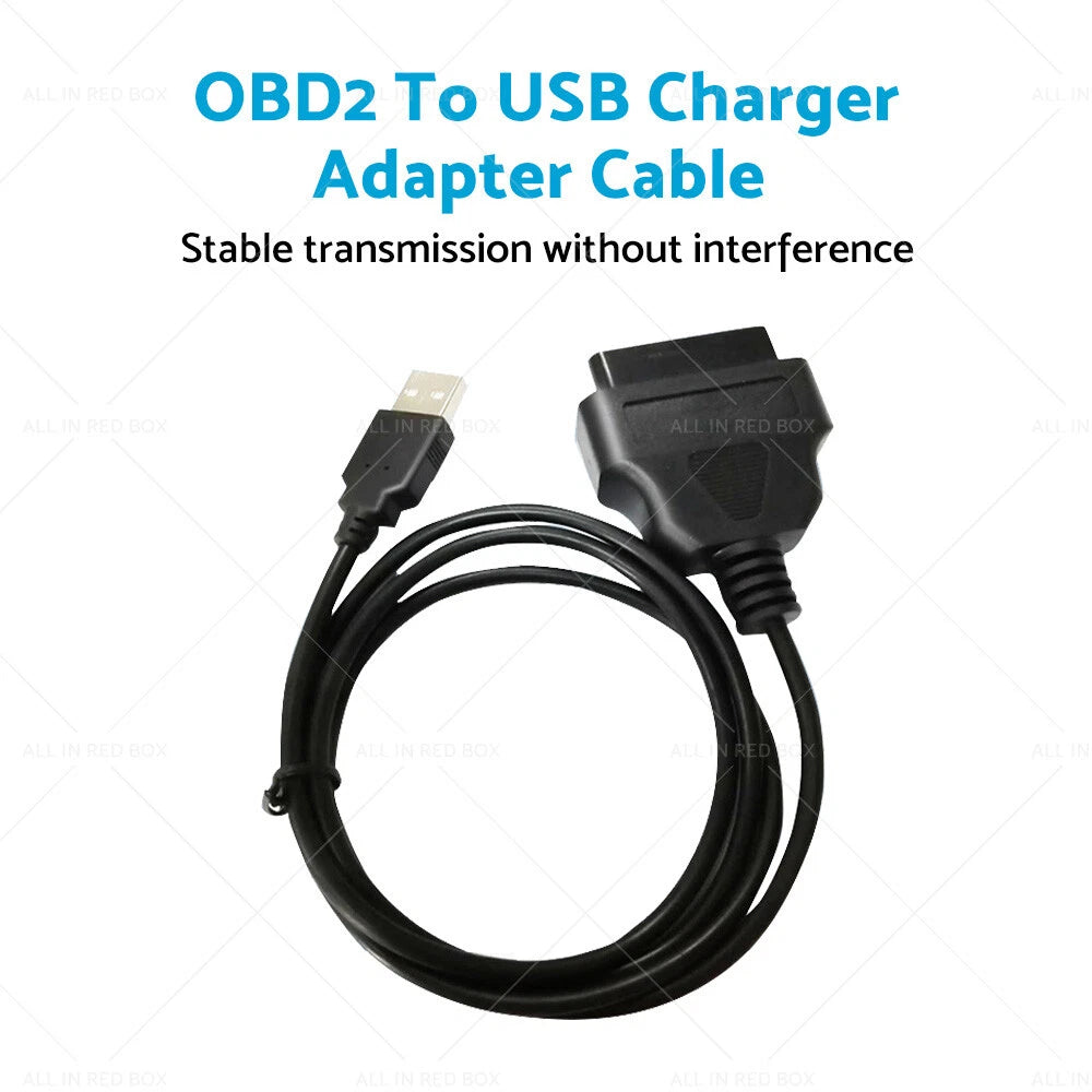 OBD2 16 Pin to USB Adapter Cable for Cars (1996–Present)