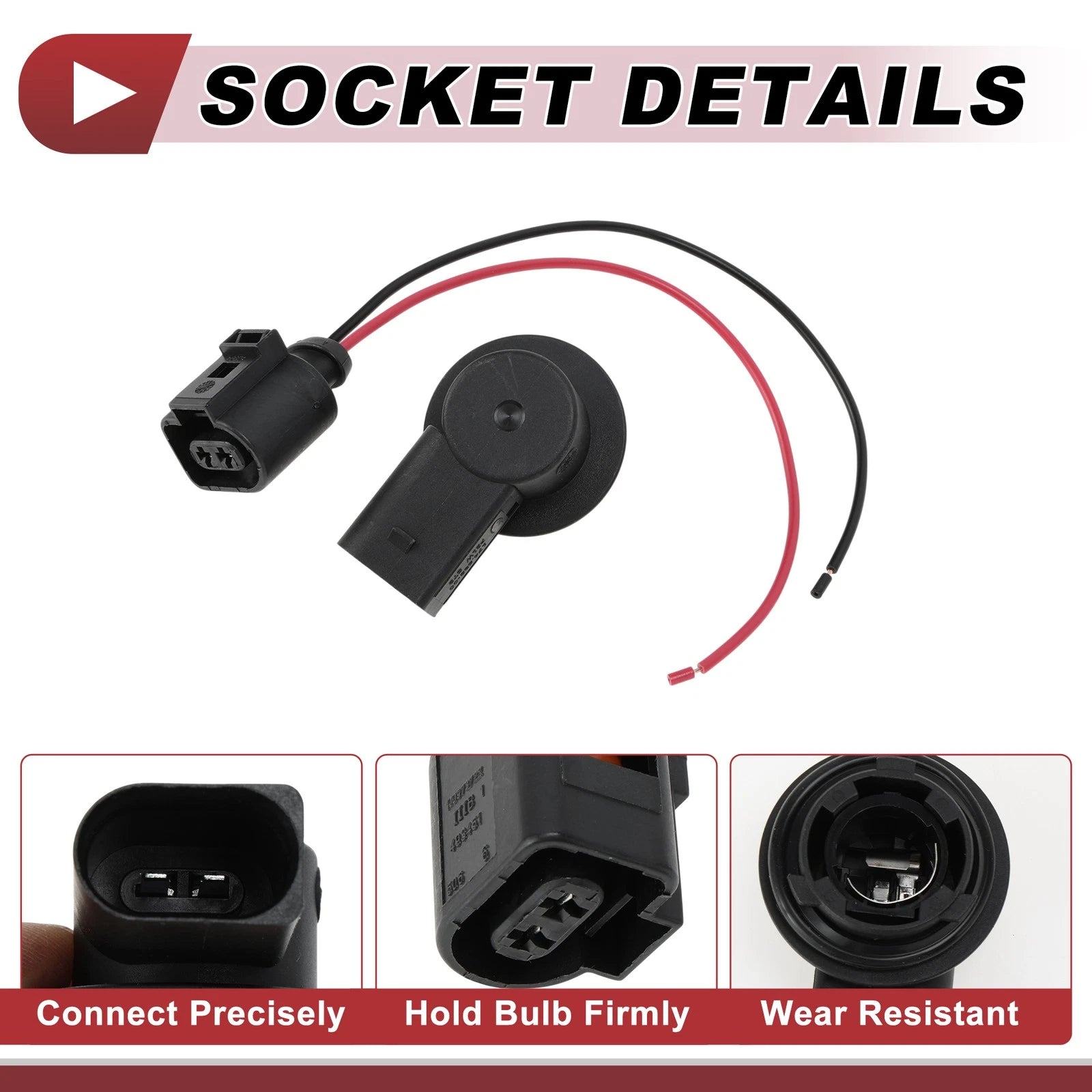 Set of 1 Turn Signal Light Socket Wiring for Volkswagen Passat (2010–2014) No.6R0953123A