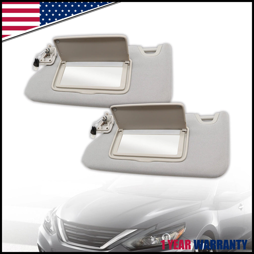 Gray Sun Visor Pair with Lamps for Nissan Altima (2013–2018)