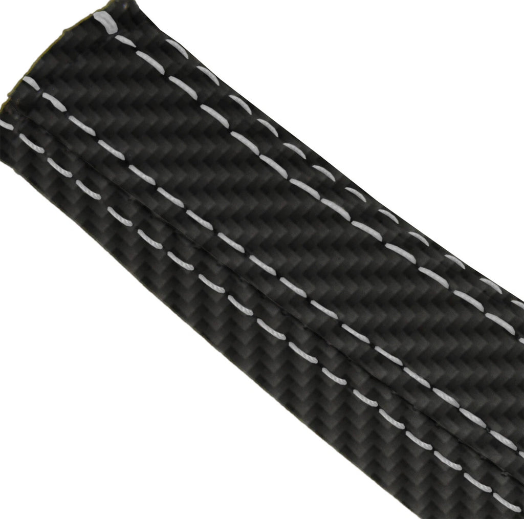 E Brake Boot Cover for Nissan 350Z (2003–2008) Carbon Fiber White Stitch