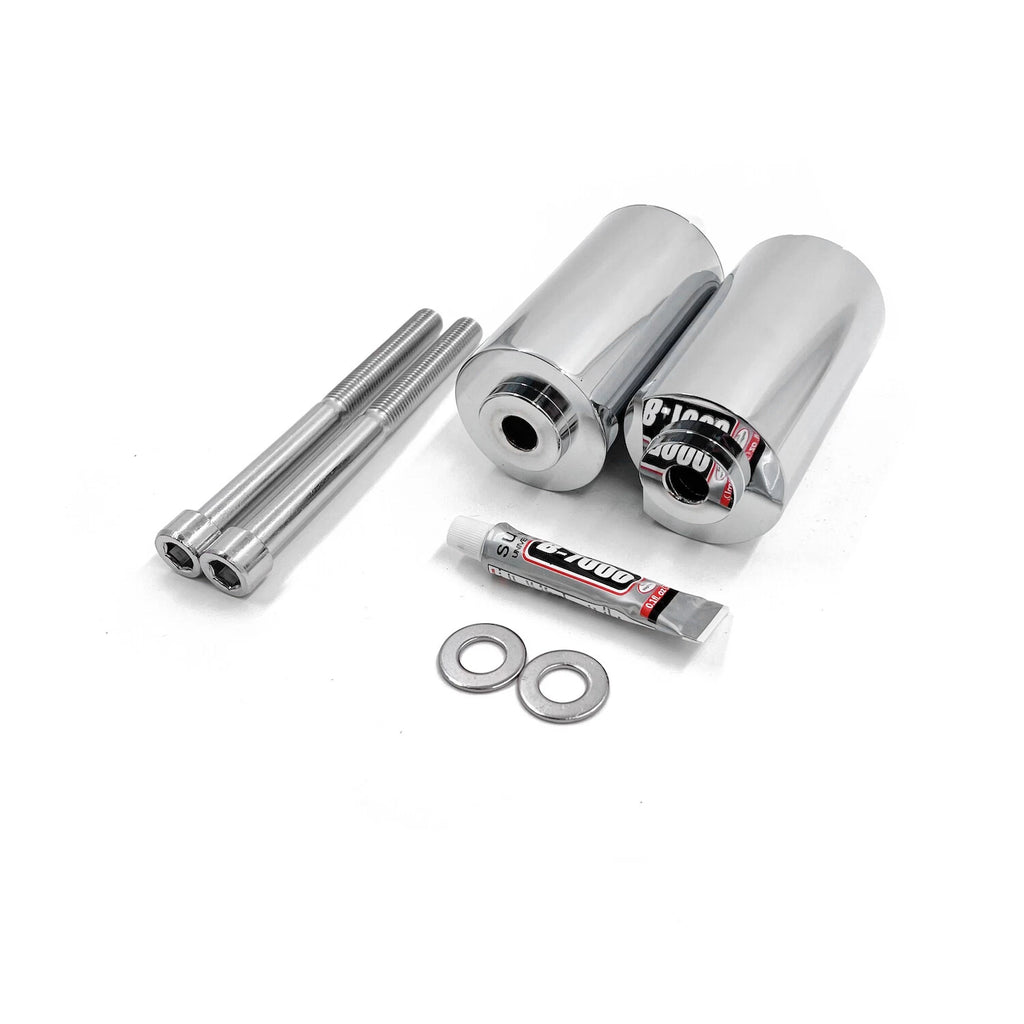 Chrome Spike Billet Aluminum Frame Sliders for Kawasaki ZX9R (2002–2003)