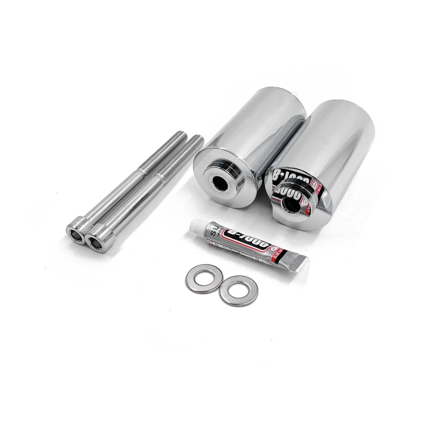 Chrome Spike Billet Aluminum Frame Sliders for Kawasaki ZX9R (2002–2003)