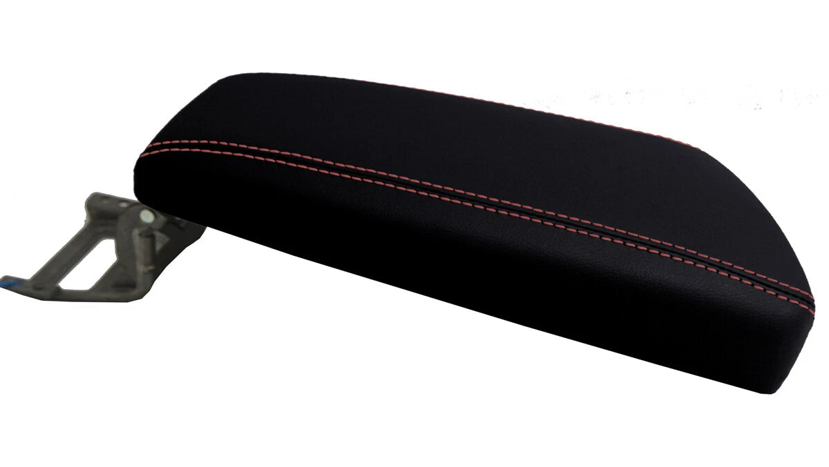 Center Console Lid Armrest Cover for Kia Optima (2011–2015) Red Stitch