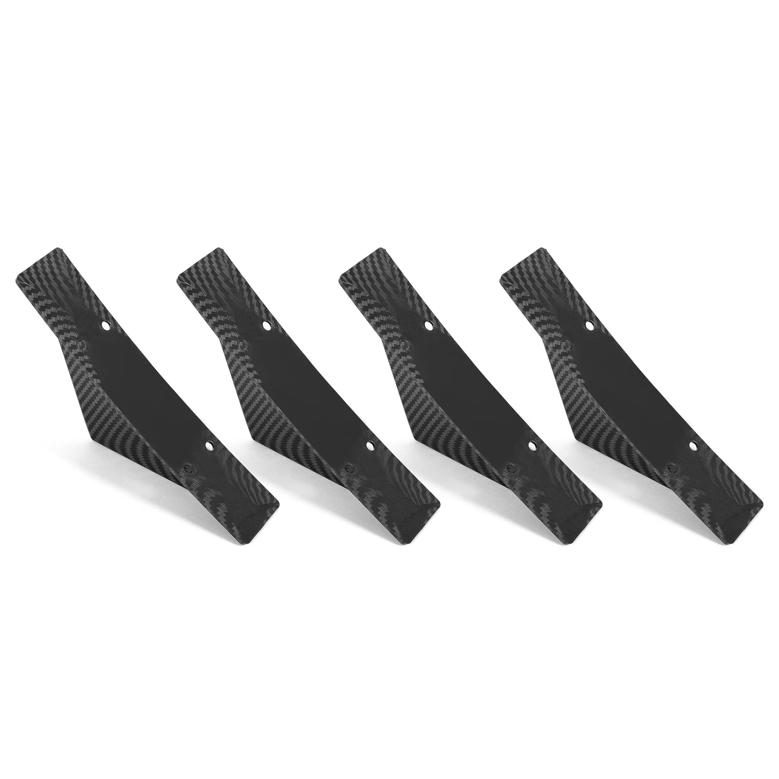 Set of 4 Universal Rear Bumper Diffuser Spoilers - Carbon Style