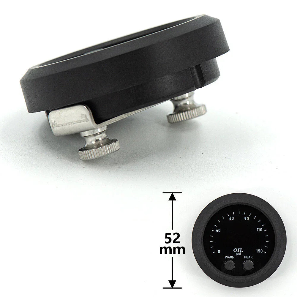 52mm Ultra-Thin Oil Pressure Gauge NPT 1/8'' Red LED for Universal Vehicles