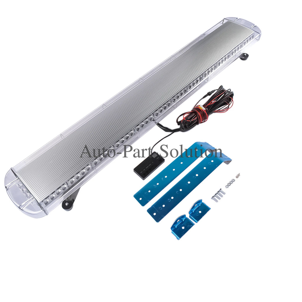 55" White/Amber Strobe Light Bar for Emergency Vehicles