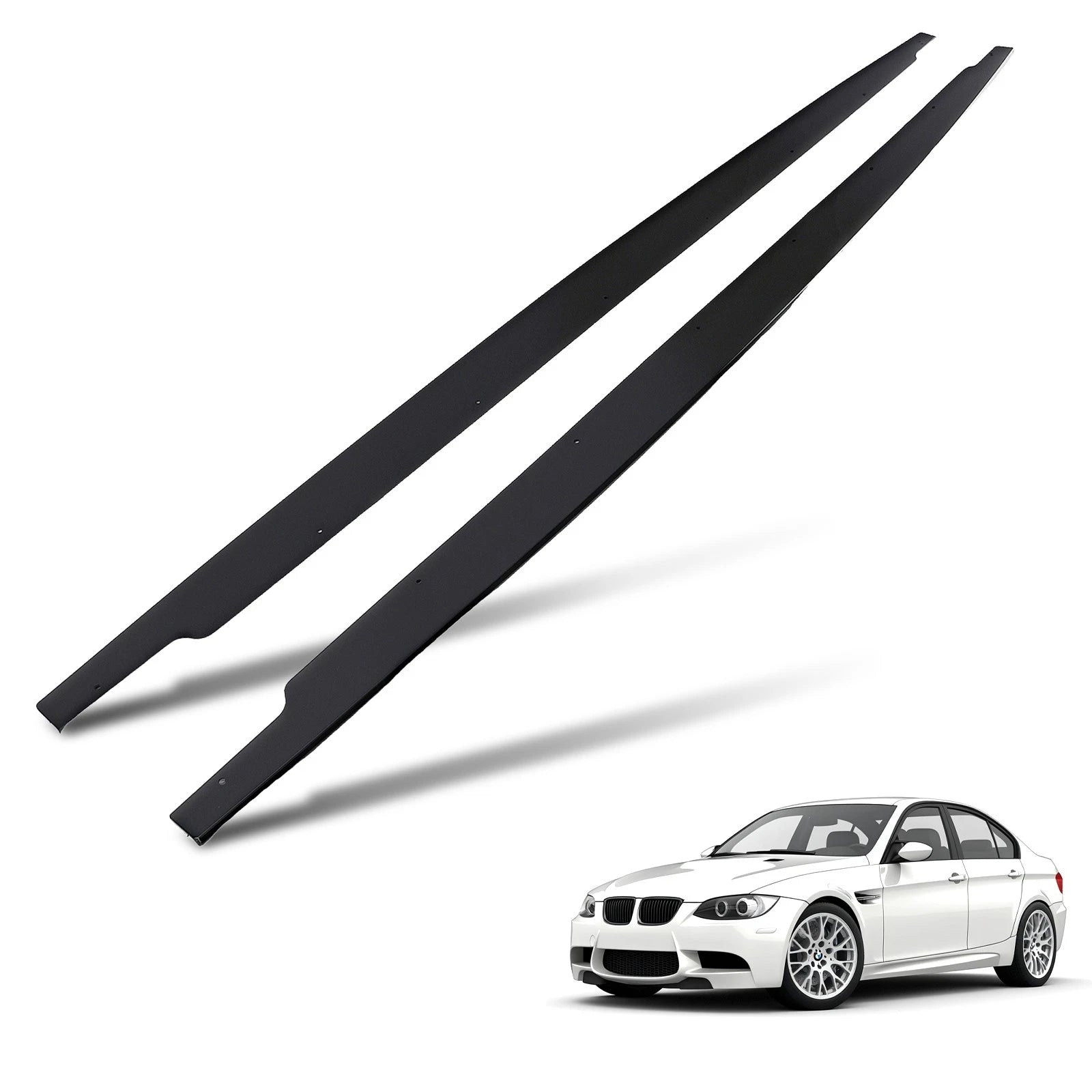 Side Skirt Body Extension for BMW 3 Series E90 M3 E92 M3 (2005–2014) Black ABS