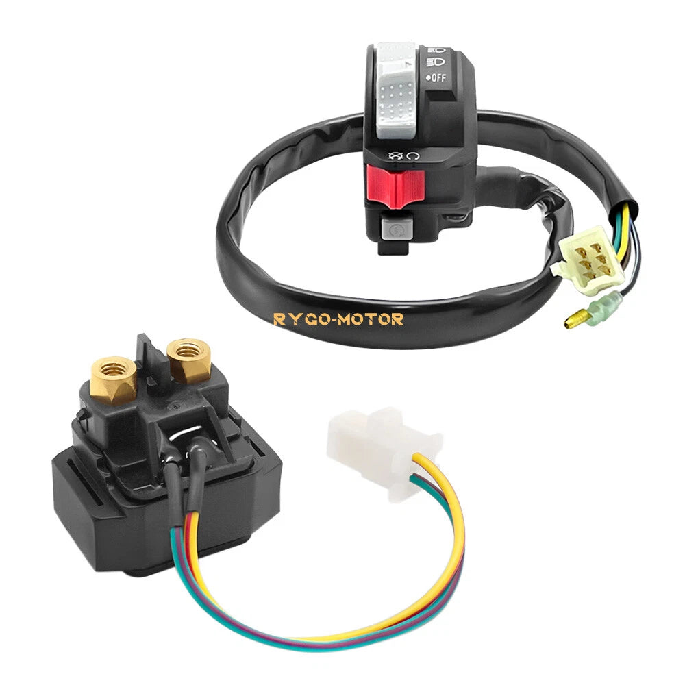 Start Stop Switch & Starter Solenoid Relay for Yamaha Wolverine 350 (2000–2005)