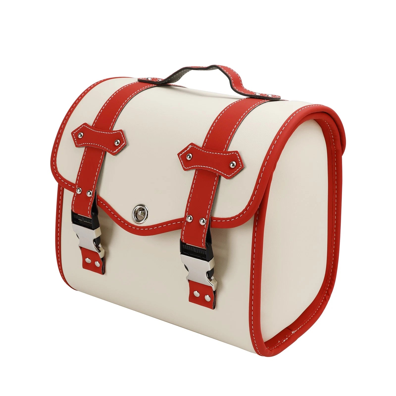 Quick Release Side Saddlebag Tool Bag for Motorbike (White)