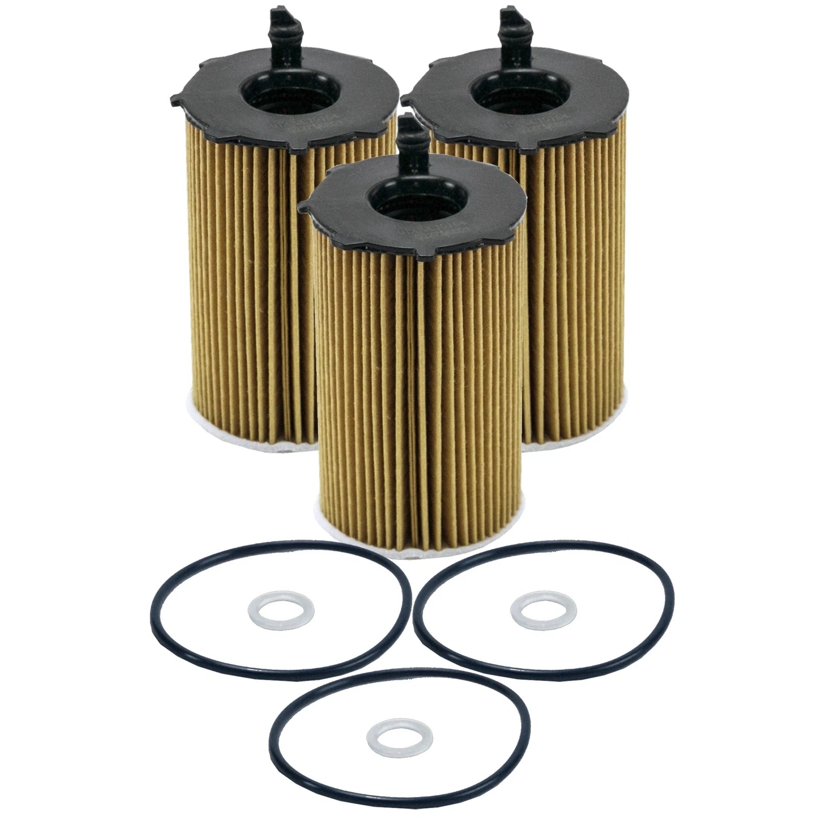 Set of 3 Engine Oil Filters for Hyundai Kia V6 (StdAsp GAS)