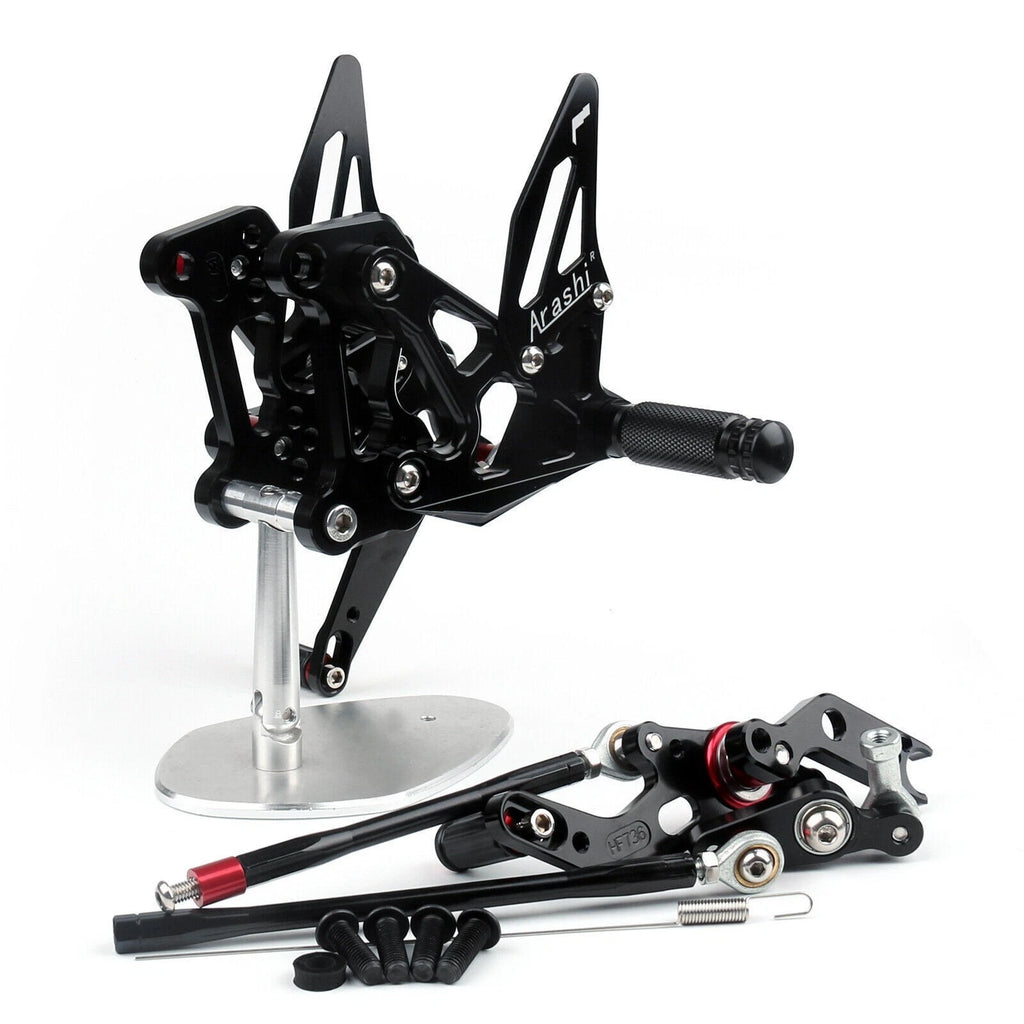 CNC Adjustable Rearset Foot Rest Pegs for MV Agusta F3 (2012–2016) Black