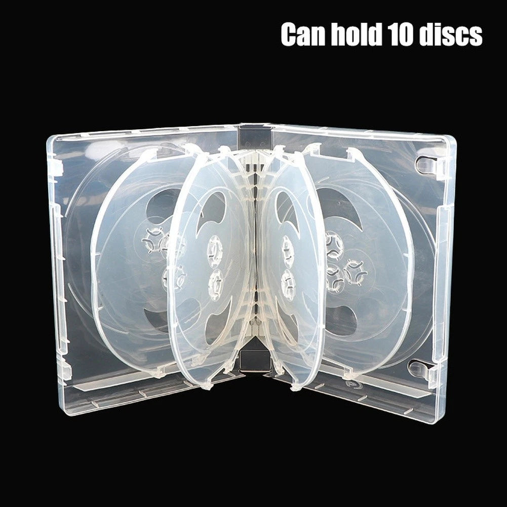 10 Disc Plastic CD Storage Box for Blu-ray Game and DVD Storage