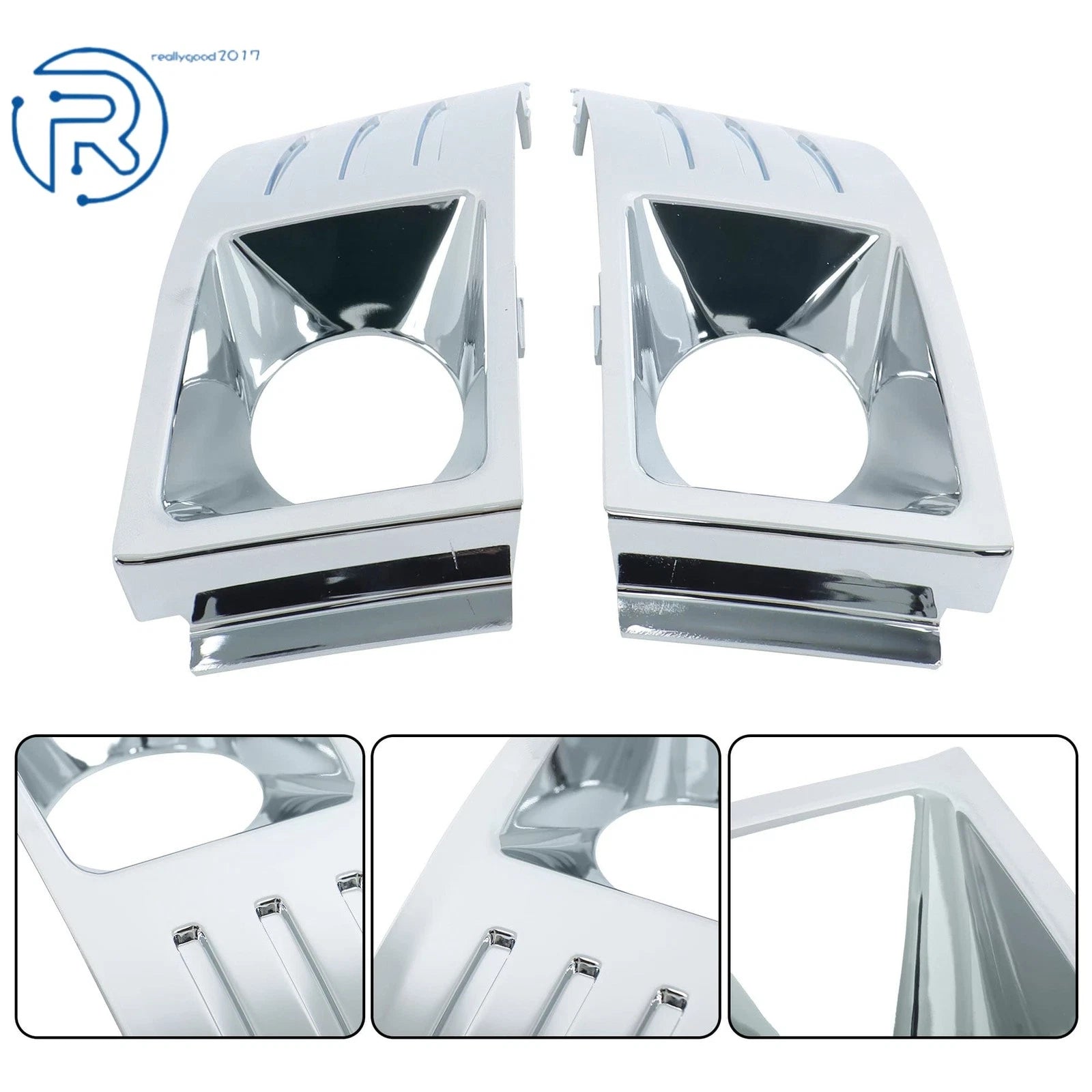Set of 2 Chrome Fog Light Lamp Trims for Ford Flex (2009-2012)